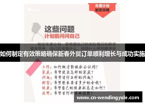 如何制定有效策略确保新春外贸订单顺利增长与成功实施